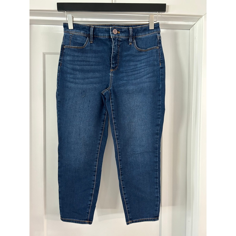 Talbots Flawless High-Waist Jegging Crop Jeans Dark Wash‎ 4 Petite Indigo Slim